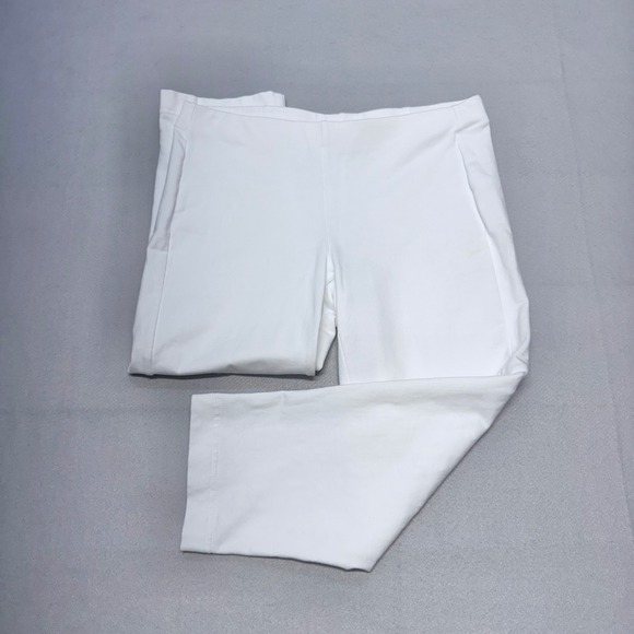 Pure Jill Pants - Pure Jill Slim-Leg Cropped Pants Womens XS Petite White Pima Cotton Stretch